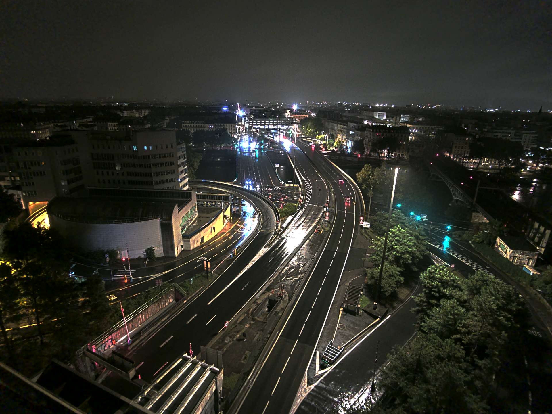 Caméra autoroute à Lyon Perrache à l'entrée Sud du Tunnel sous Fourvière, en direction de Marseille