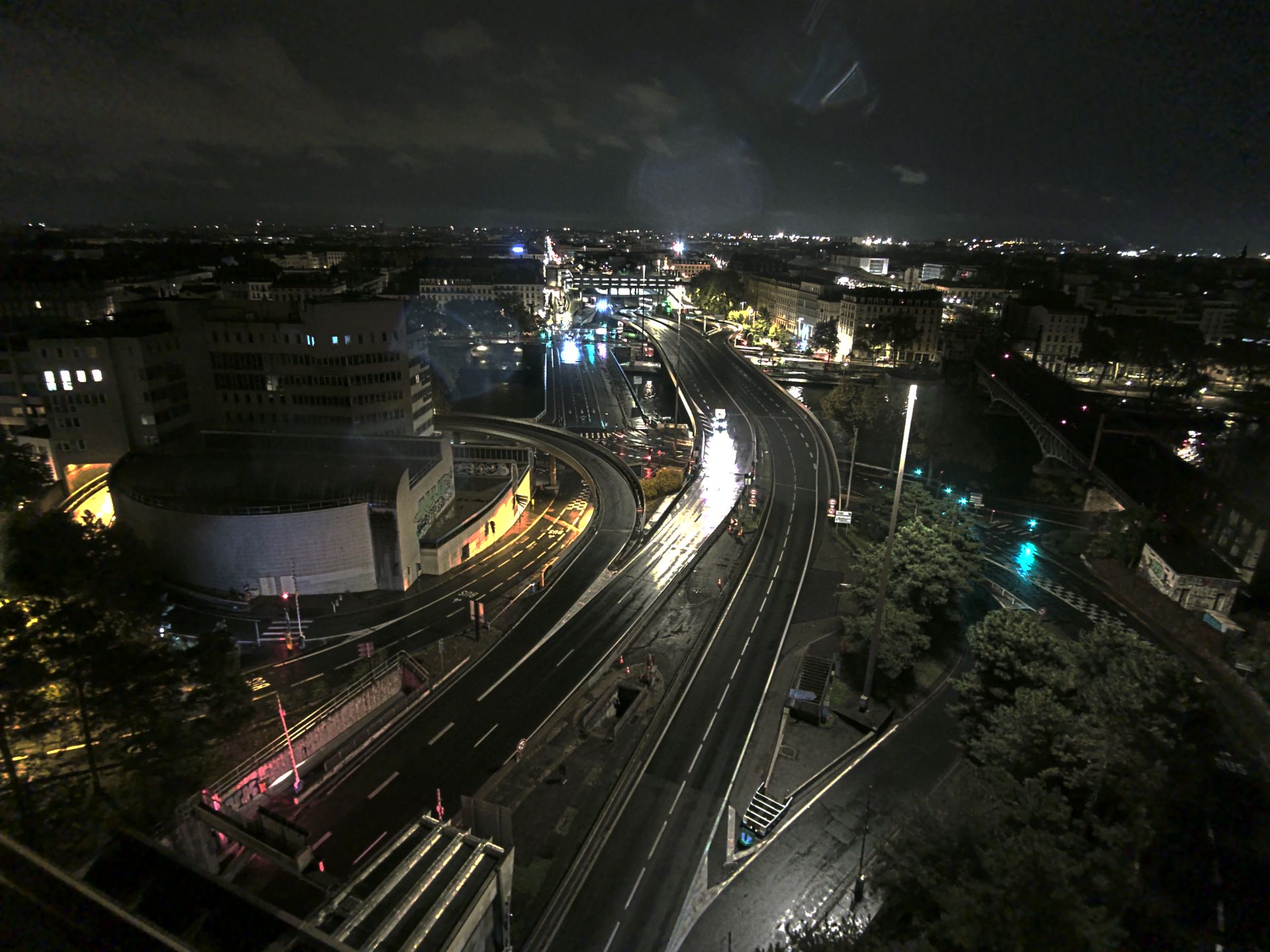 Caméra autoroute à Lyon Perrache à l'entrée Sud du Tunnel sous Fourvière, en direction de Marseille