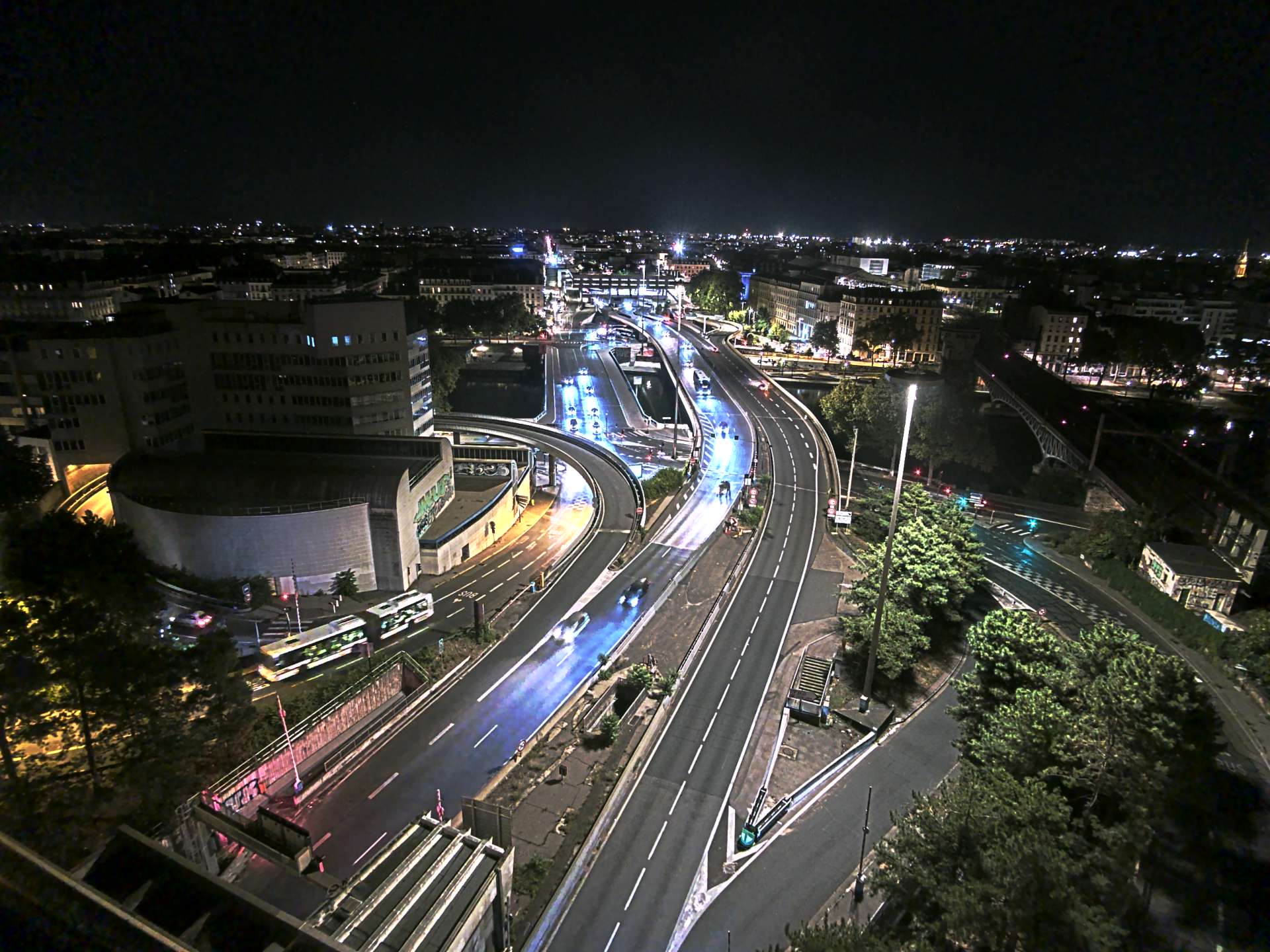 Caméra autoroute à Lyon Perrache à l'entrée Sud du Tunnel sous Fourvière, en direction de Marseille