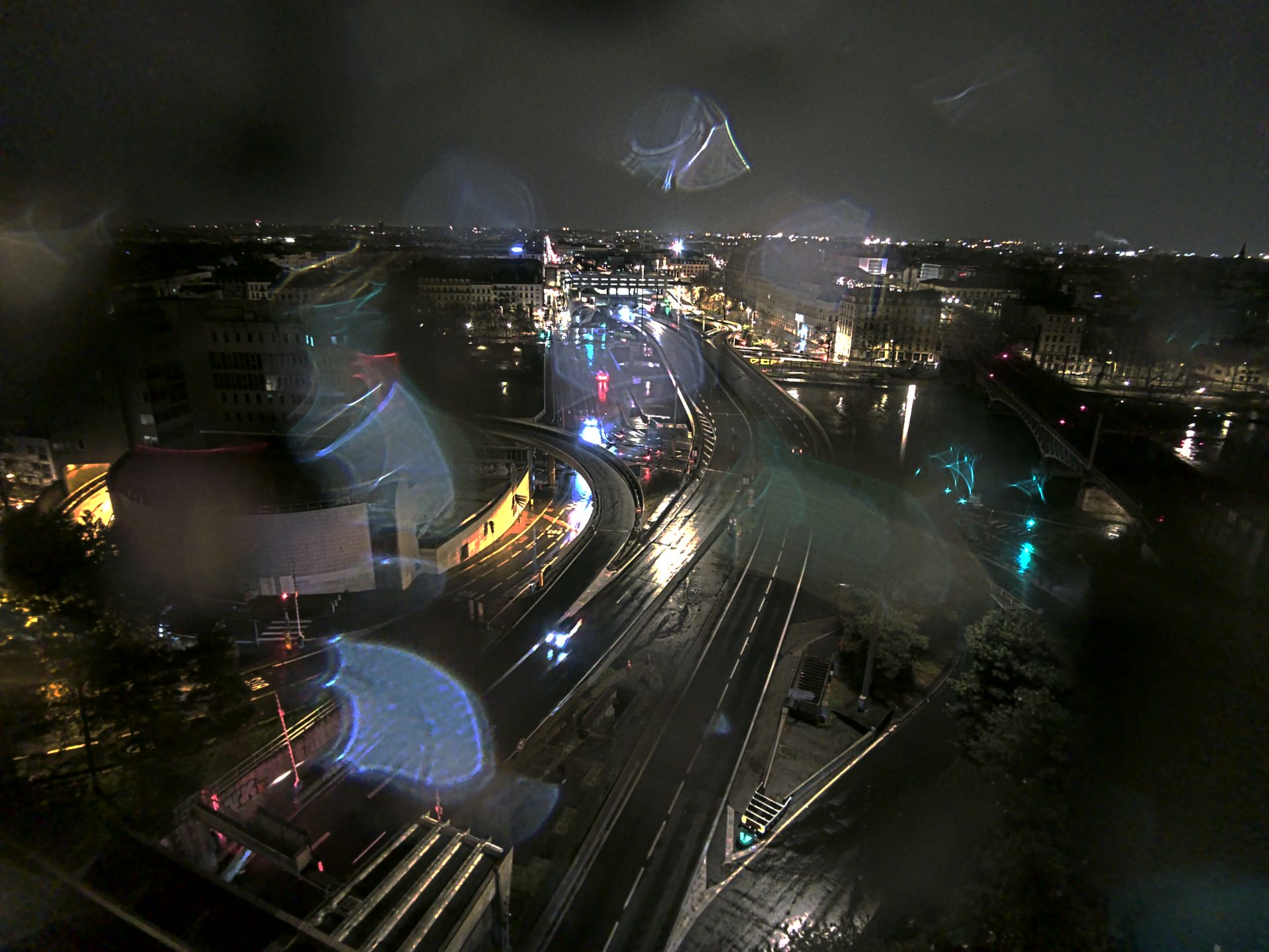 Caméra autoroute à Lyon Perrache à l'entrée Sud du Tunnel sous Fourvière, en direction de Marseille