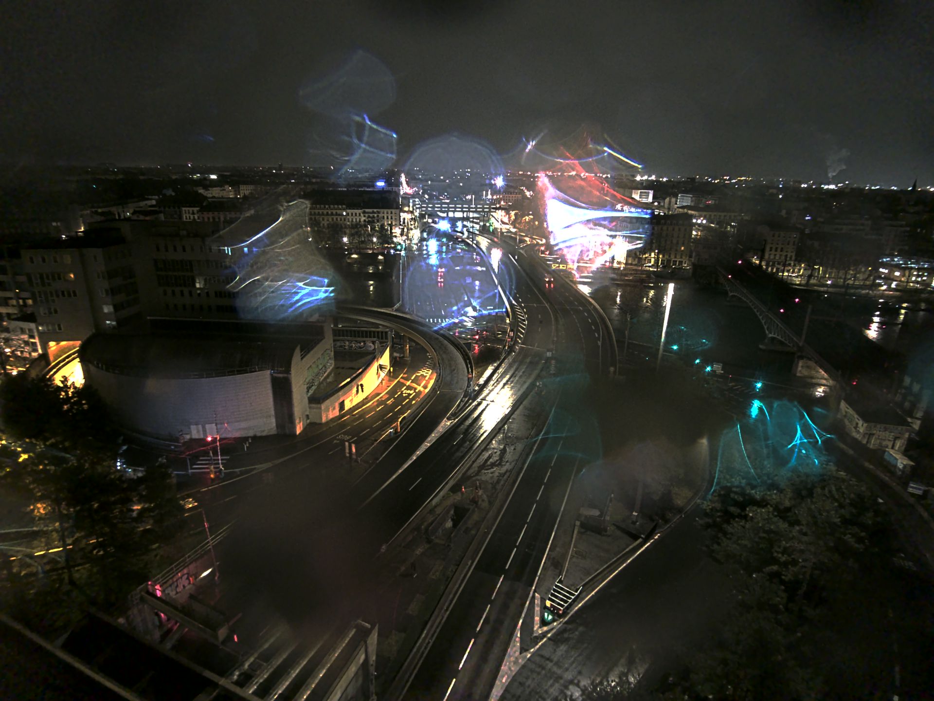Caméra autoroute à Lyon Perrache à l'entrée Sud du Tunnel sous Fourvière, en direction de Marseille