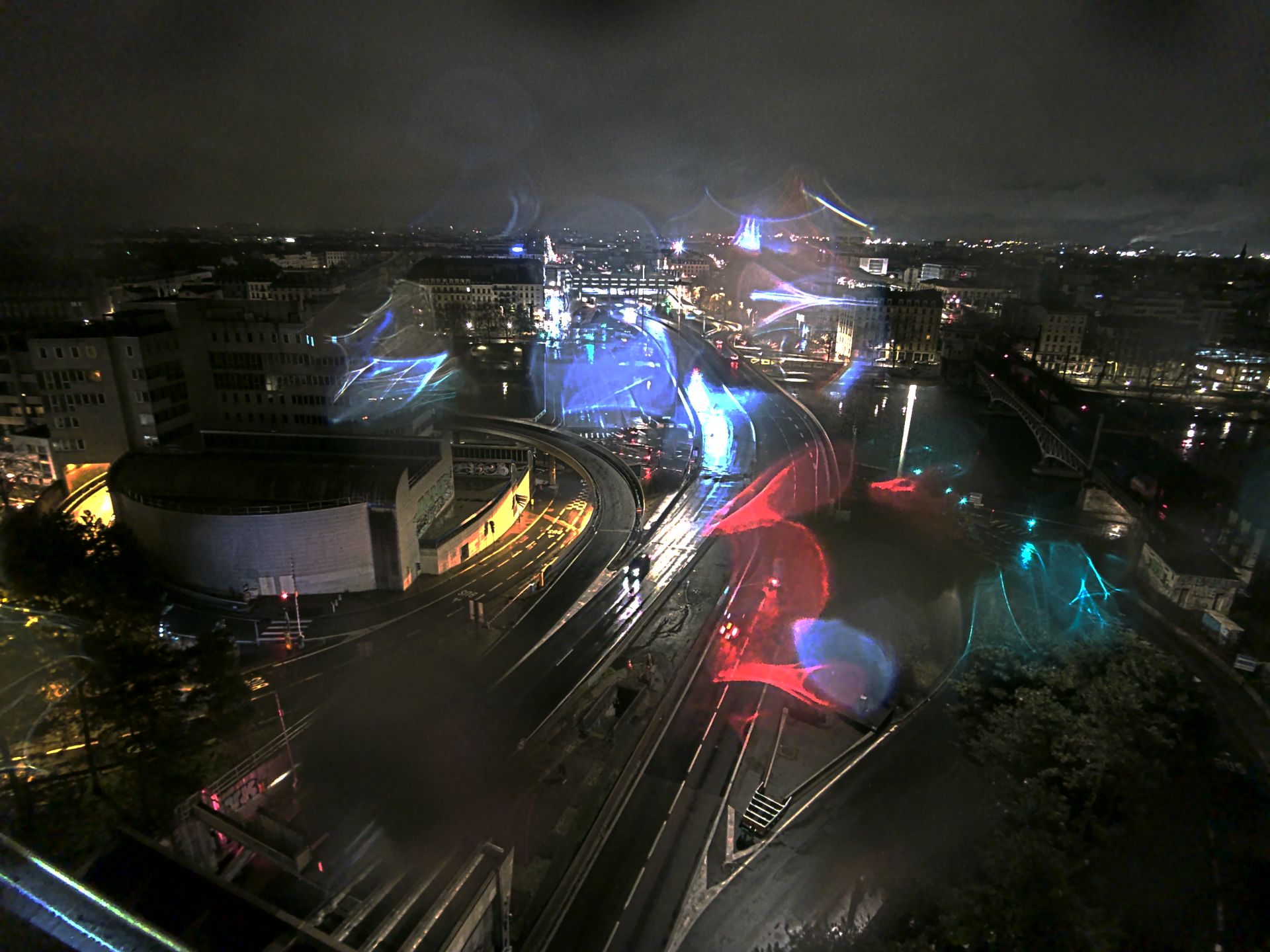 Caméra autoroute à Lyon Perrache à l'entrée Sud du Tunnel sous Fourvière, en direction de Marseille