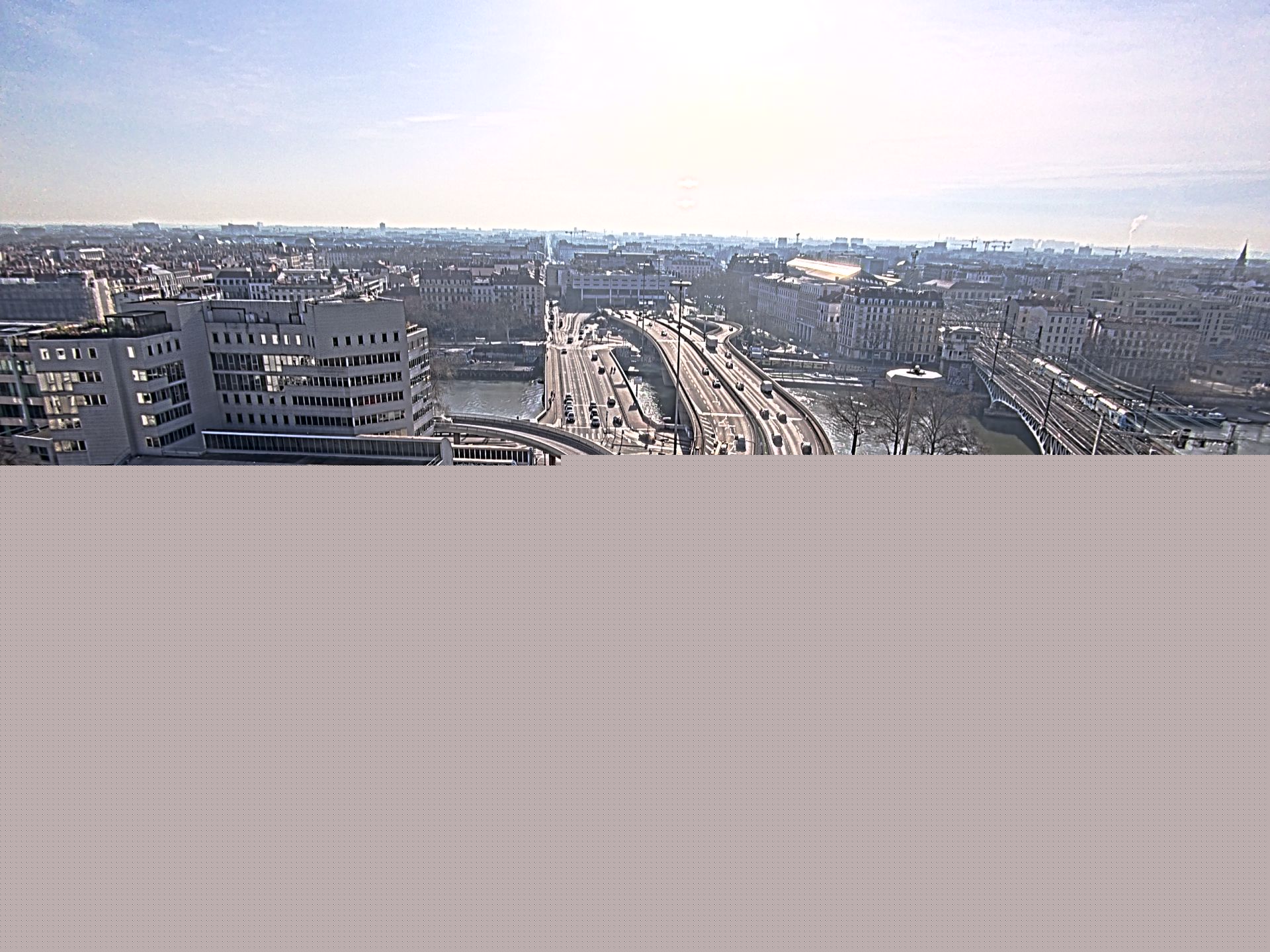 Caméra autoroute à Lyon Perrache à l'entrée Sud du Tunnel sous Fourvière, en direction de Marseille