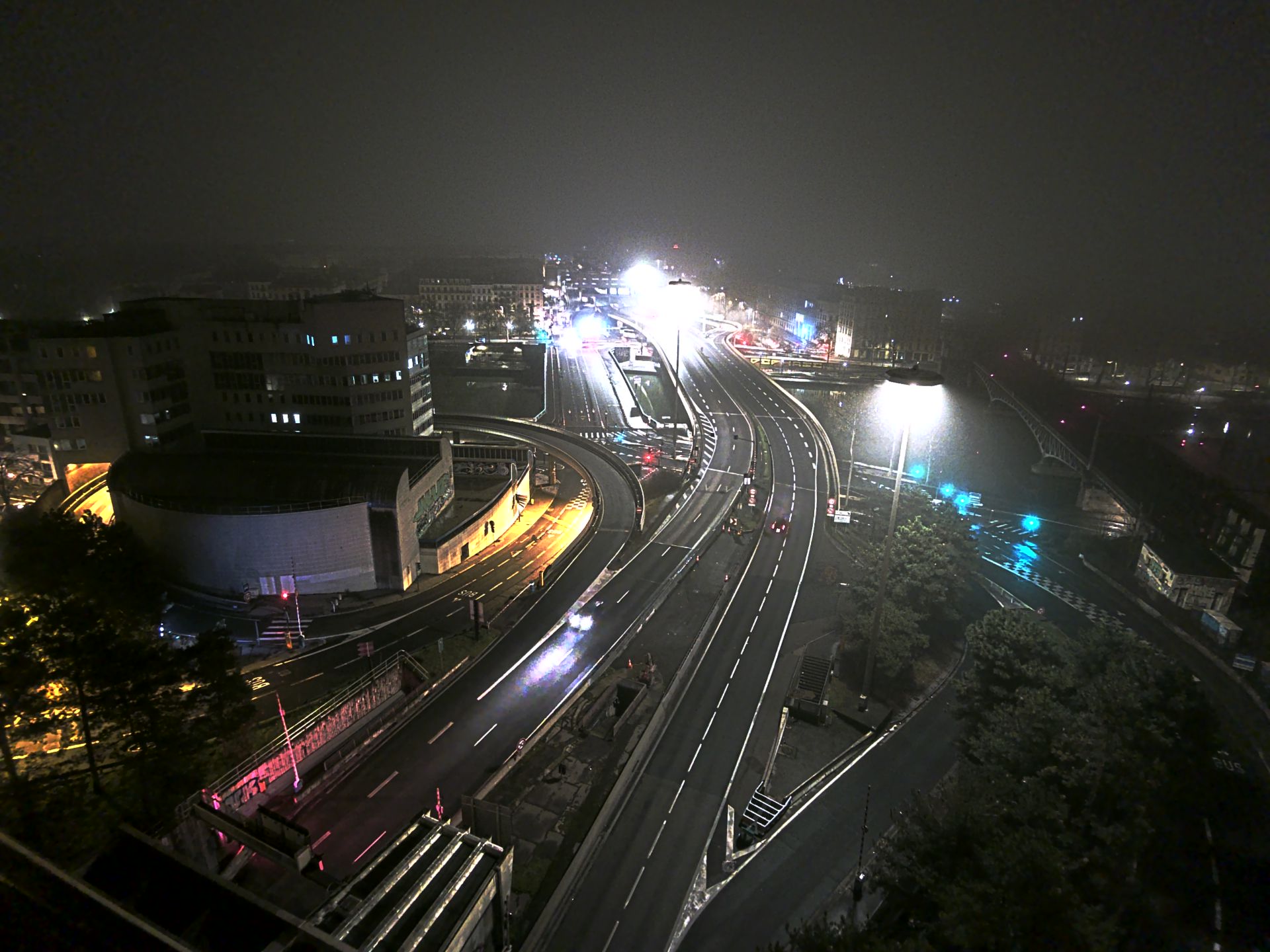 Caméra autoroute à Lyon Perrache à l'entrée Sud du Tunnel sous Fourvière, en direction de Marseille