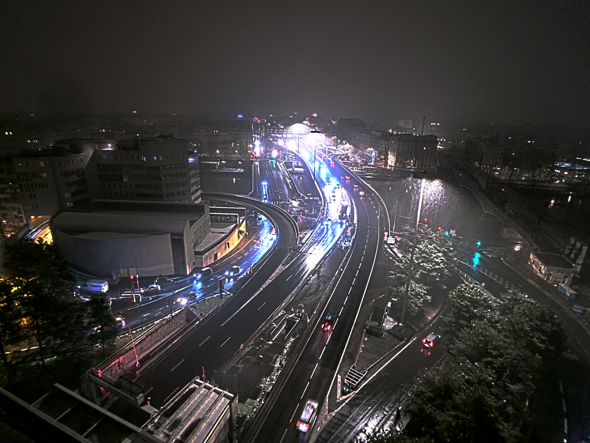 Caméra autoroute à Lyon Perrache à l'entrée Sud du Tunnel sous Fourvière, en direction de Marseille