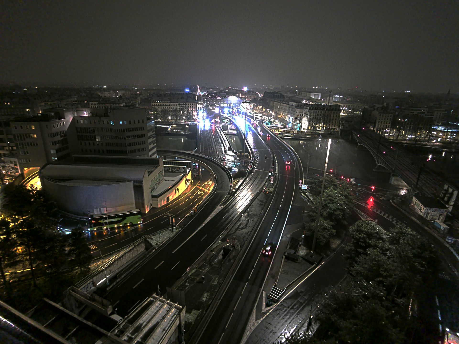 Caméra autoroute à Lyon Perrache à l'entrée Sud du Tunnel sous Fourvière, en direction de Marseille