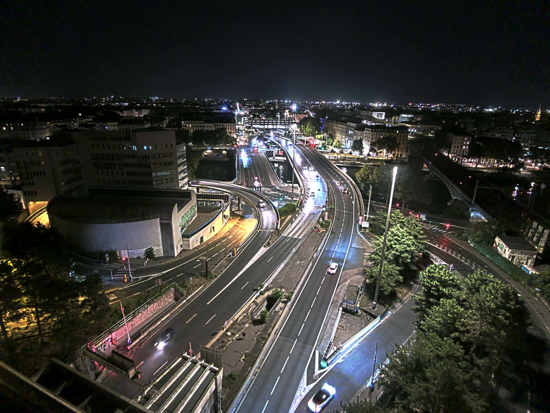 Caméra autoroute à Lyon Perrache à l'entrée Sud du Tunnel sous Fourvière, en direction de Marseille