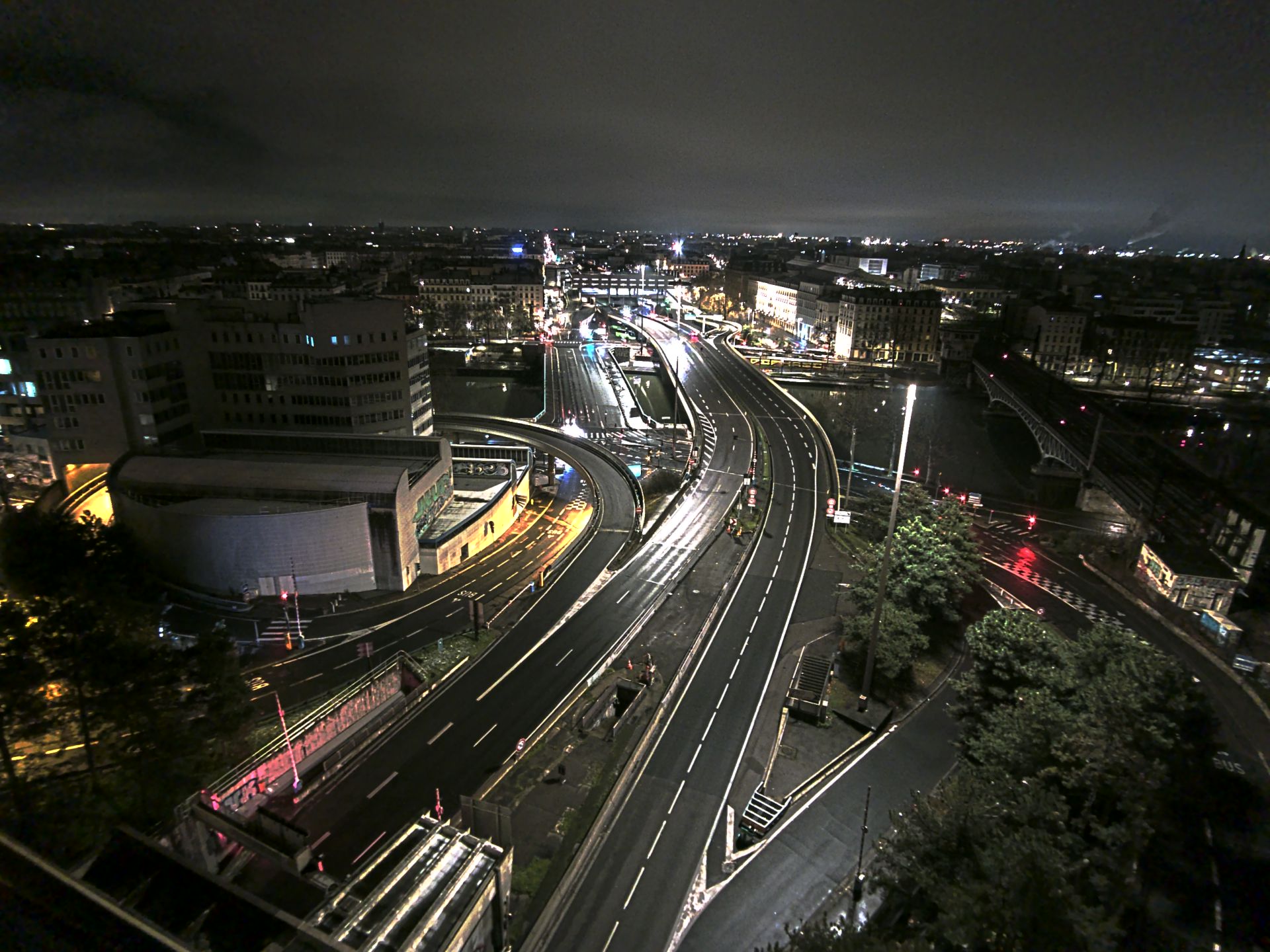 Caméra autoroute à Lyon Perrache à l'entrée Sud du Tunnel sous Fourvière, en direction de Marseille