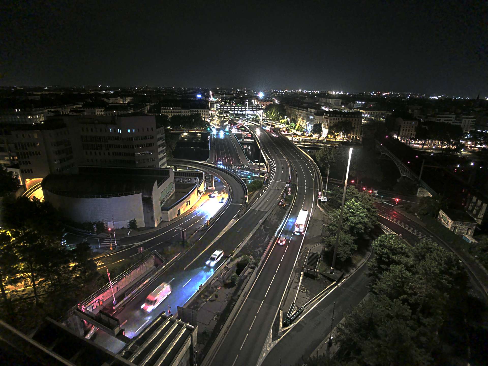 Caméra autoroute à Lyon Perrache à l'entrée Sud du Tunnel sous Fourvière, en direction de Marseille