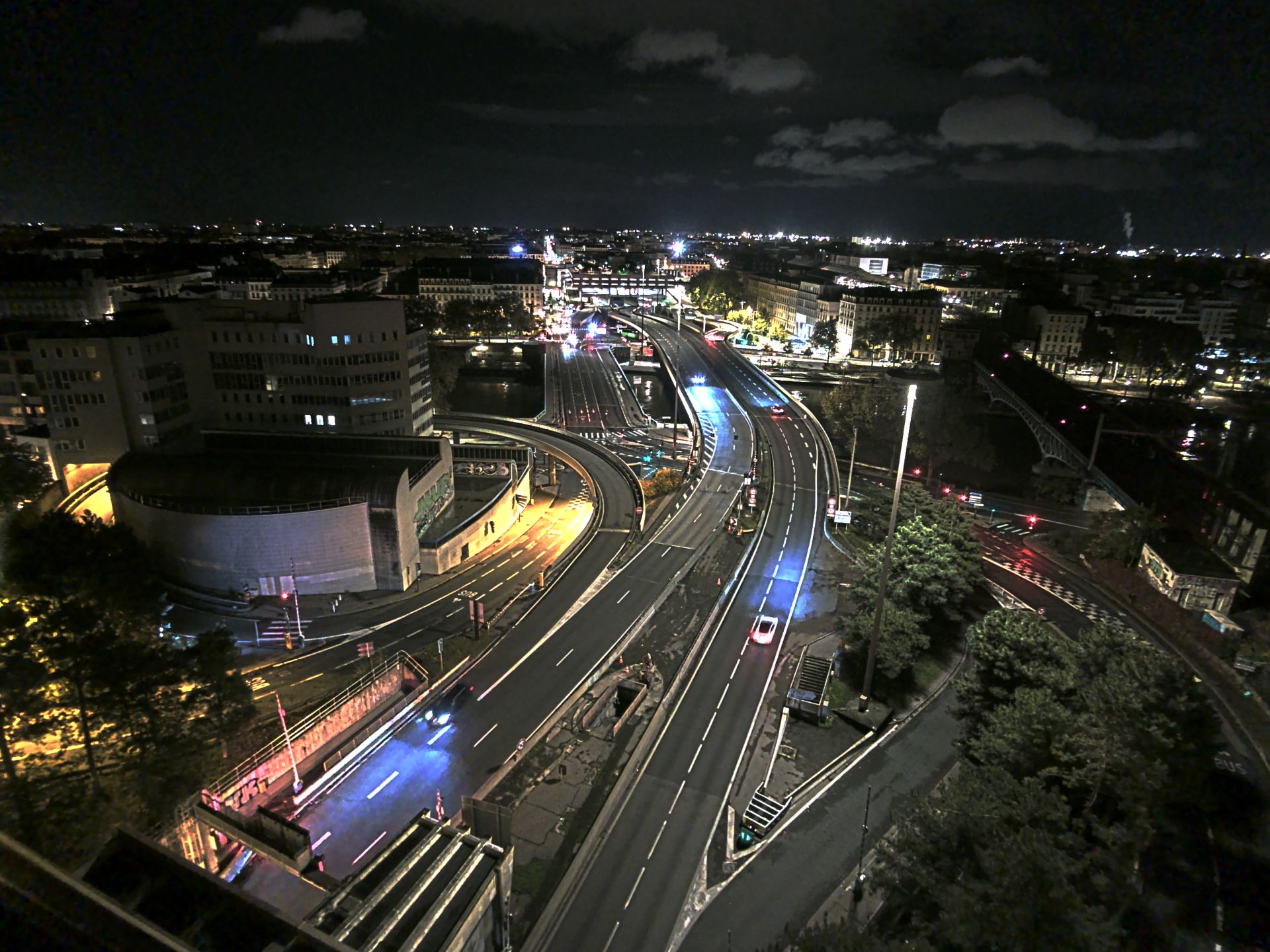 Caméra autoroute à Lyon Perrache à l'entrée Sud du Tunnel sous Fourvière, en direction de Marseille