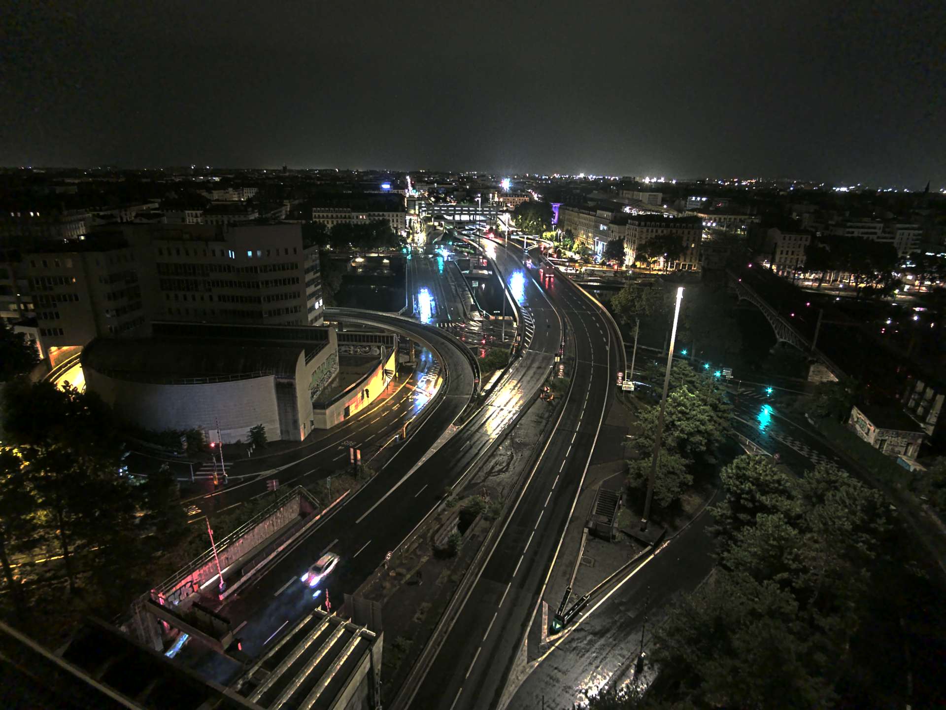 Caméra autoroute à Lyon Perrache à l'entrée Sud du Tunnel sous Fourvière, en direction de Marseille