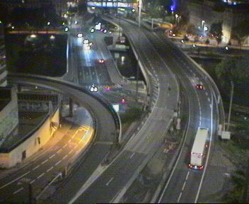 <h2>Caméra autoroute à Lyon Perrache à l'entrée Sud du Tunnel sous Fourvière, en direction de Marseille</h2>