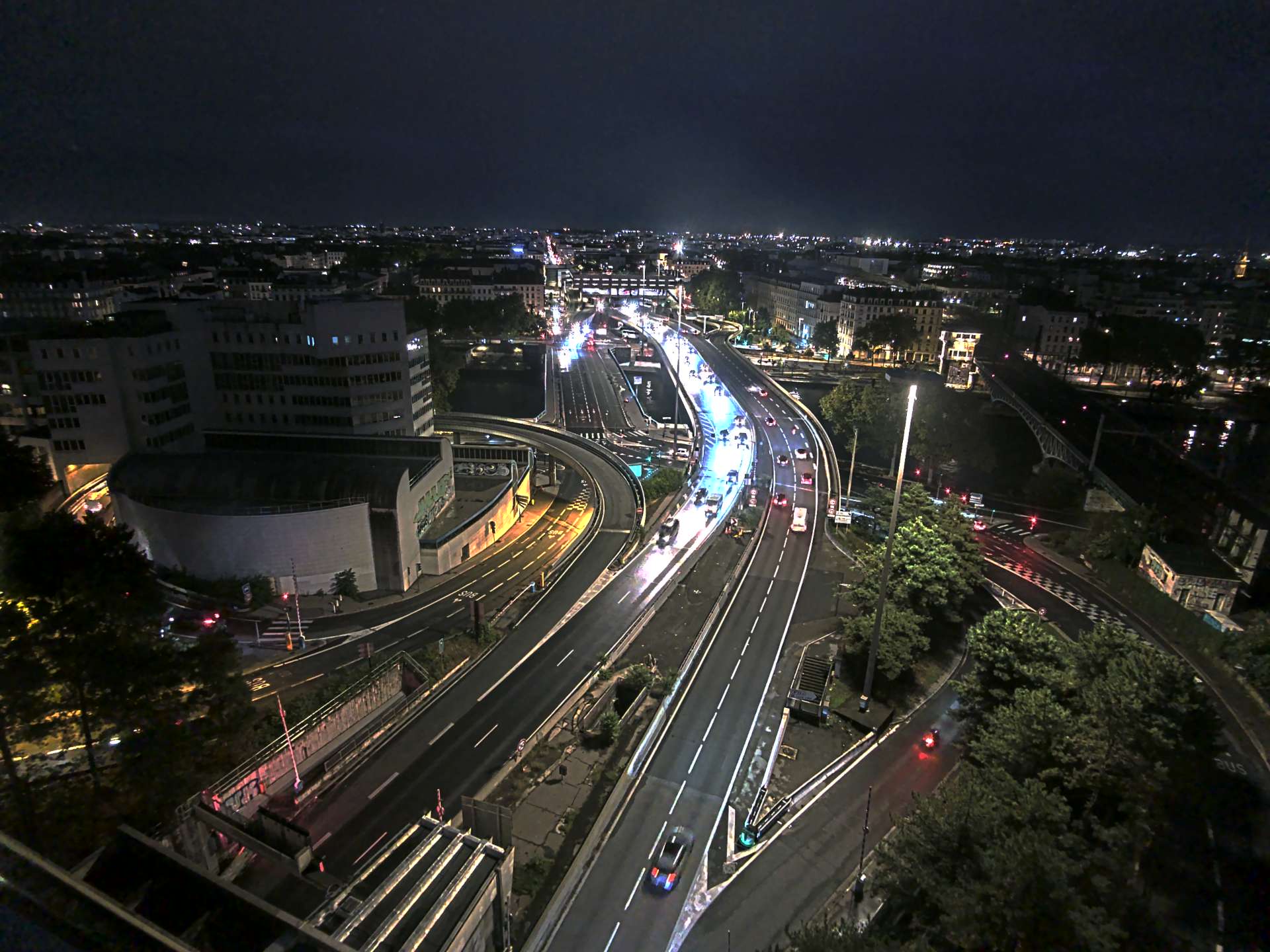 Caméra autoroute à Lyon Perrache à l'entrée Sud du Tunnel sous Fourvière, en direction de Marseille