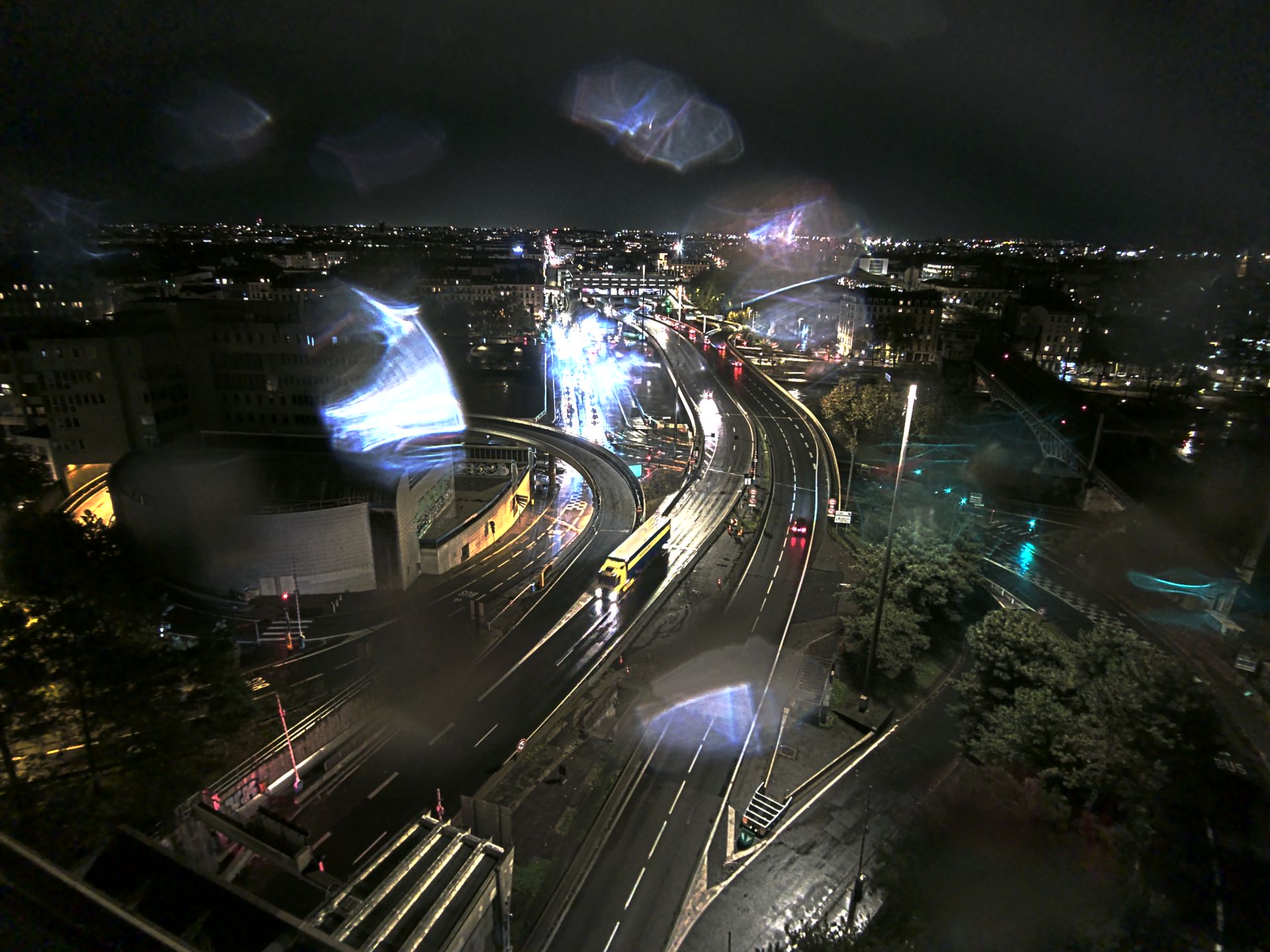 Caméra autoroute à Lyon Perrache à l'entrée Sud du Tunnel sous Fourvière, en direction de Marseille