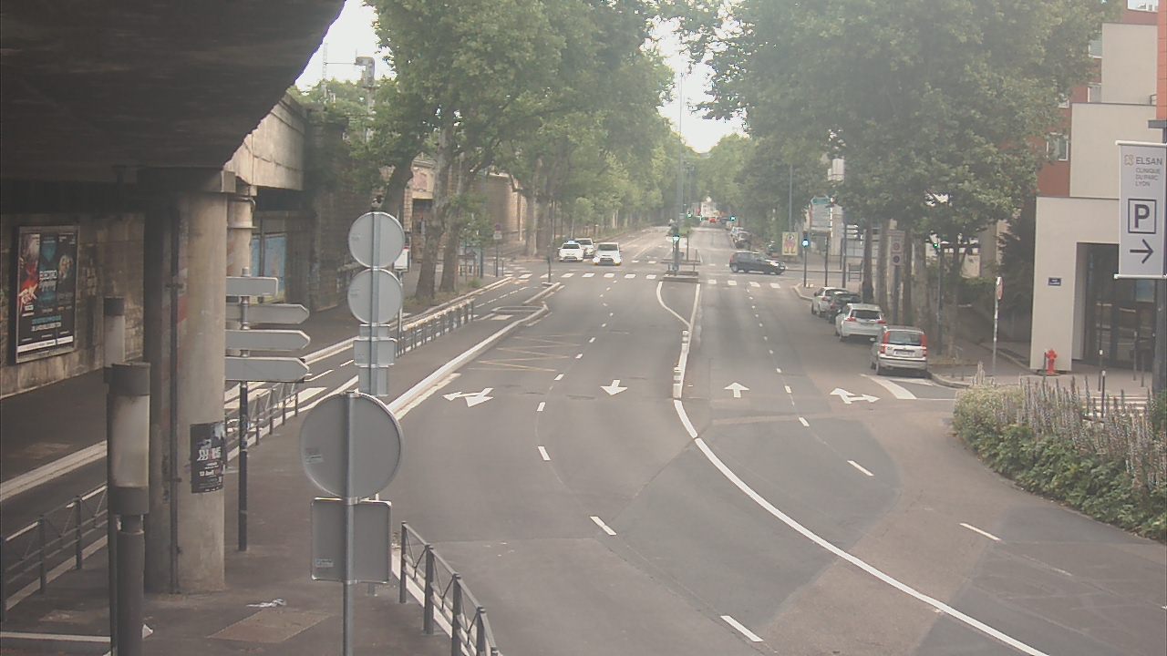 Webcam à la jonction du boulevard de Stalingrad et de la rue W. Rousseau sur la D48 (6è arrondissement de Lyon)