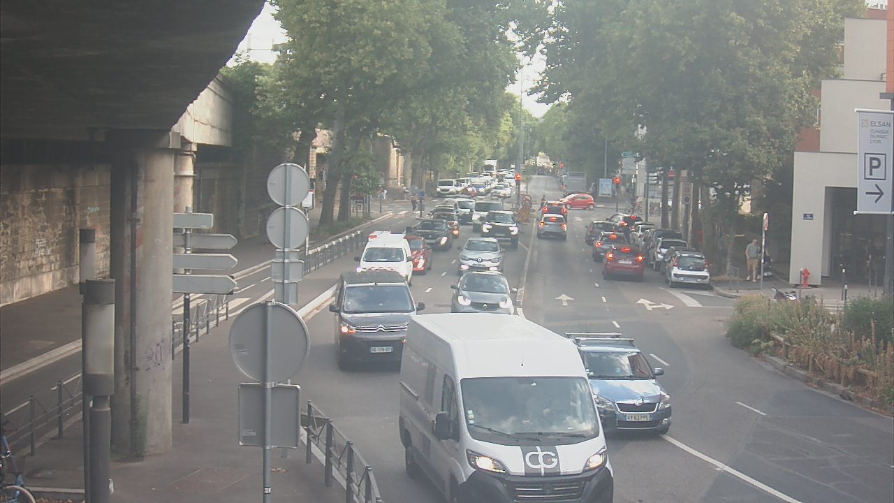 Webcam à la jonction du boulevard de Stalingrad et de la rue W. Rousseau sur la D48 dans le 6è arrondissement de Lyon