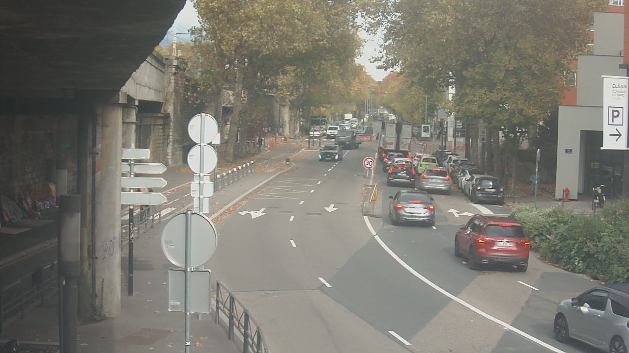 Webcam à la jonction du boulevard de Stalingrad et de la rue W. Rousseau sur la D48 dans le 6è arrondissement de Lyon