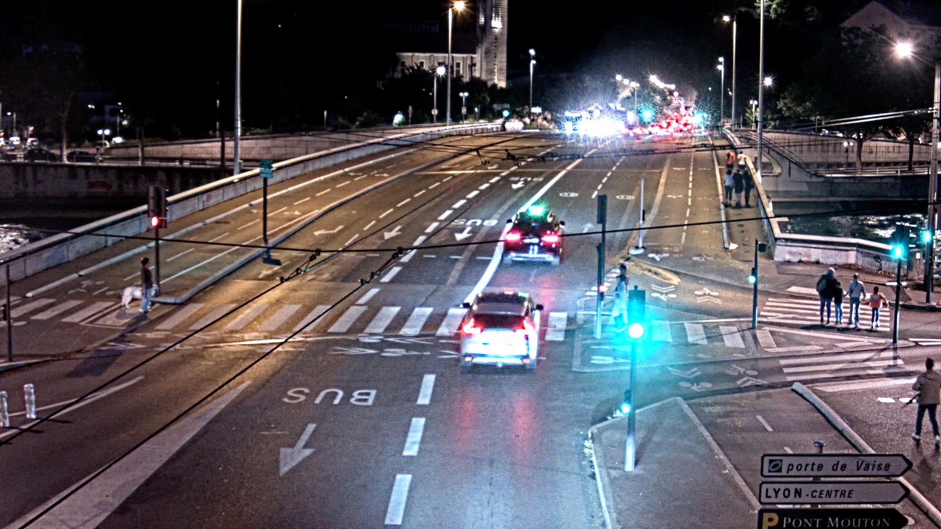 Webcam à Lyon au niveau du pont Clémenceau sur la D506. Vue orientée vers le tunnel de la Croix-Rousse