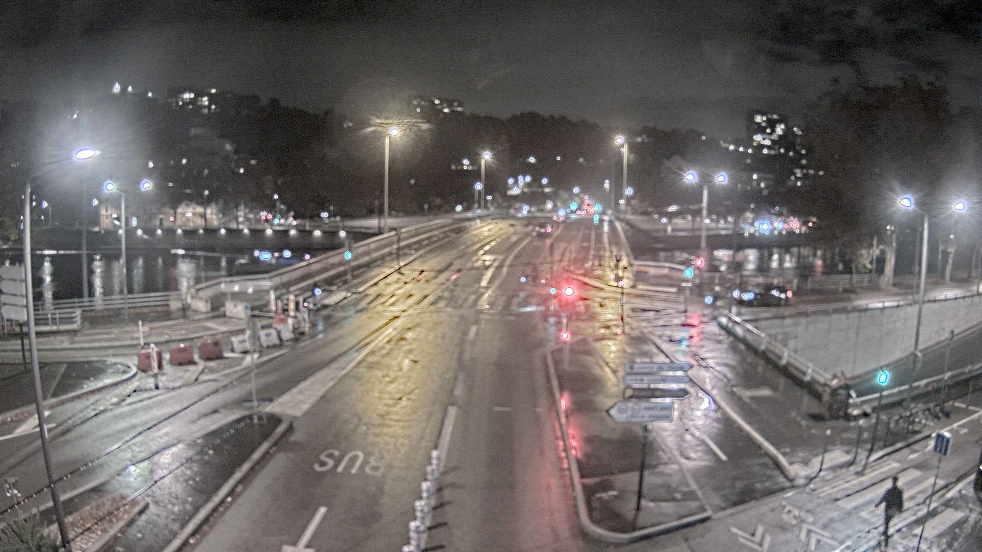 Webcam à Lyon au niveau du pont Clémenceau sur la D506. Vue orientée vers le tunnel de la Croix-Rousse