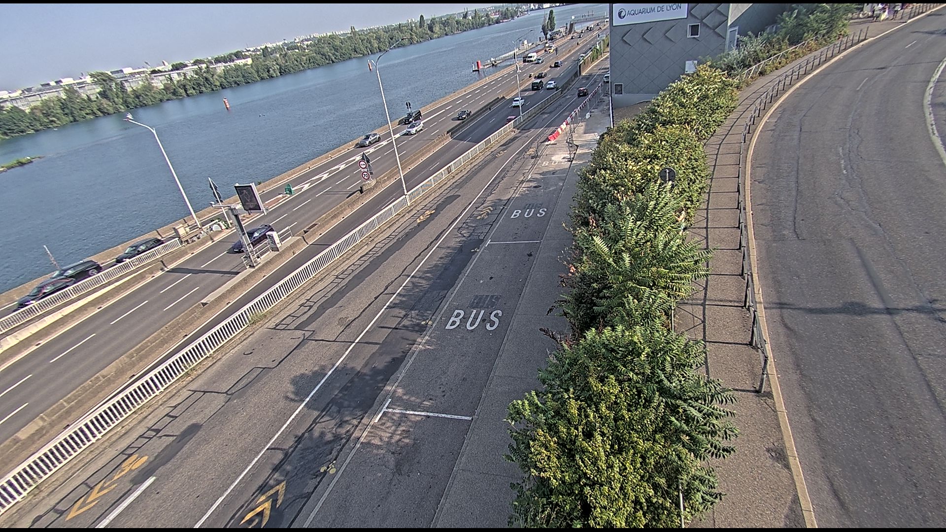 <h2>Caméra trafic sur A7 à Lyon, au niveau du Pont de la Mulatière, vue orientée vers Marseille</h2>