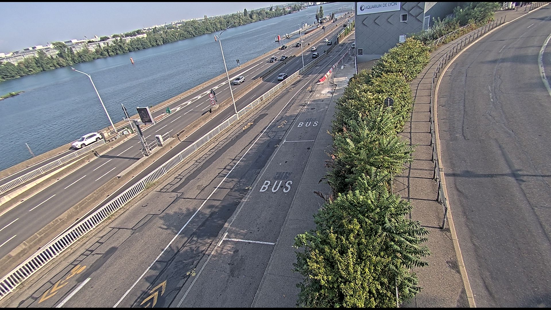 <h2>Caméra trafic sur A7 à Lyon, au niveau du Pont de la Mulatière, vue orientée vers Marseille</h2>