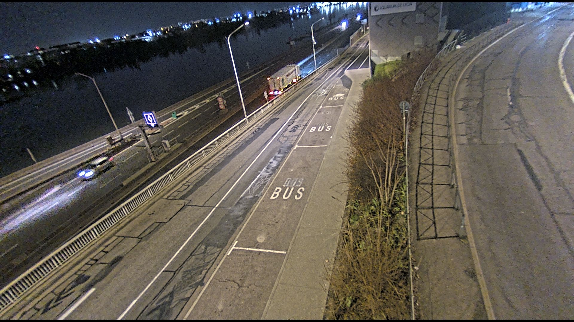 Caméra trafic sur A7 à Lyon, au niveau du Pont de la Mulatière, vue orientée vers Marseille
