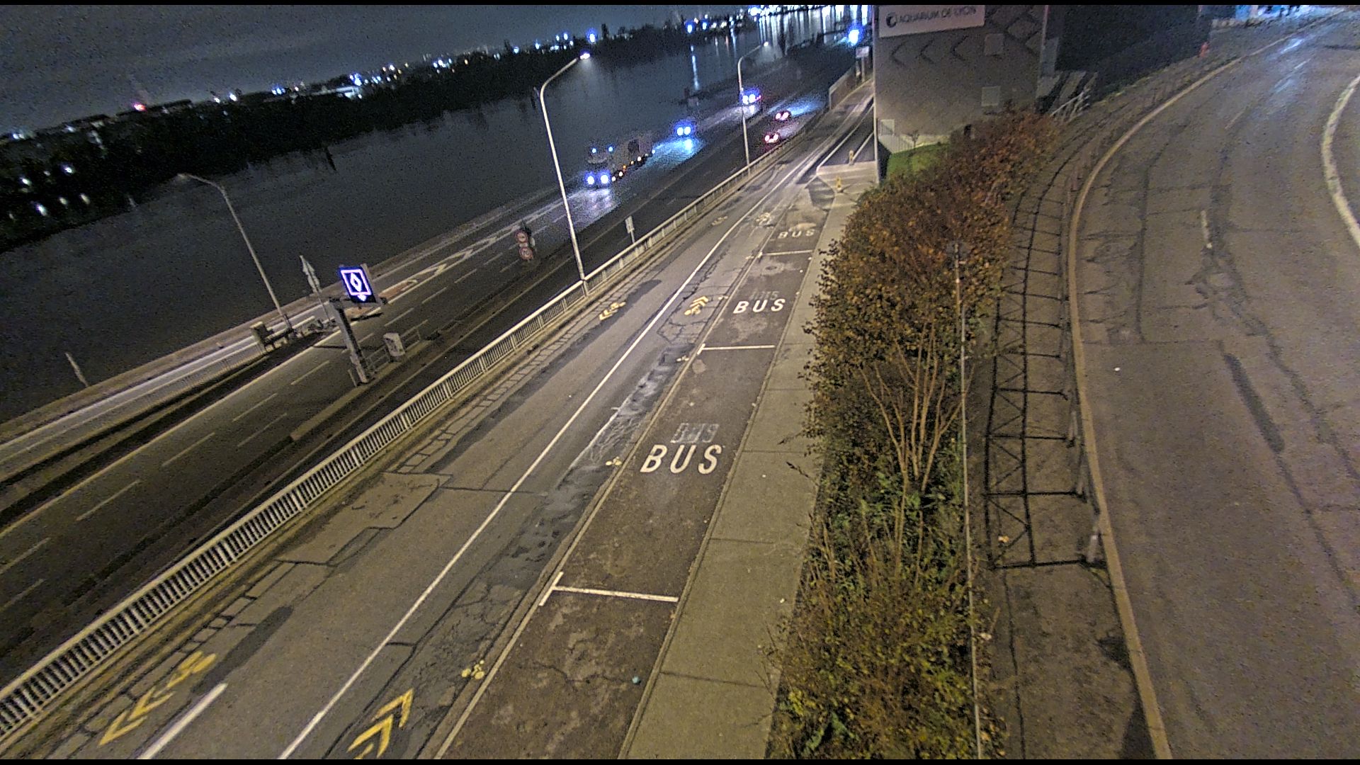 Caméra trafic sur A7 à Lyon, au niveau du Pont de la Mulatière, vue orientée vers Marseille