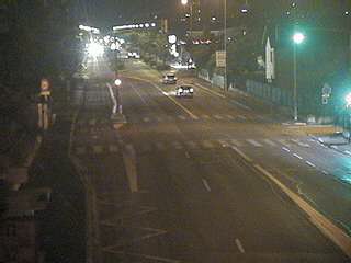 Webcam à la jonction de l'avenue de Bohlen et de la rue Salengro à Vaulx-en-Velin. Vue orientée vers Lyon