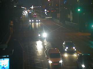 Webcam à la jonction de l'avenue de Bohlen et de la rue Salengro à Vaulx-en-Velin. Vue orientée vers Lyon